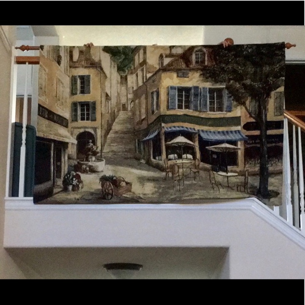 Large Tapestry Tuscan villa cafe